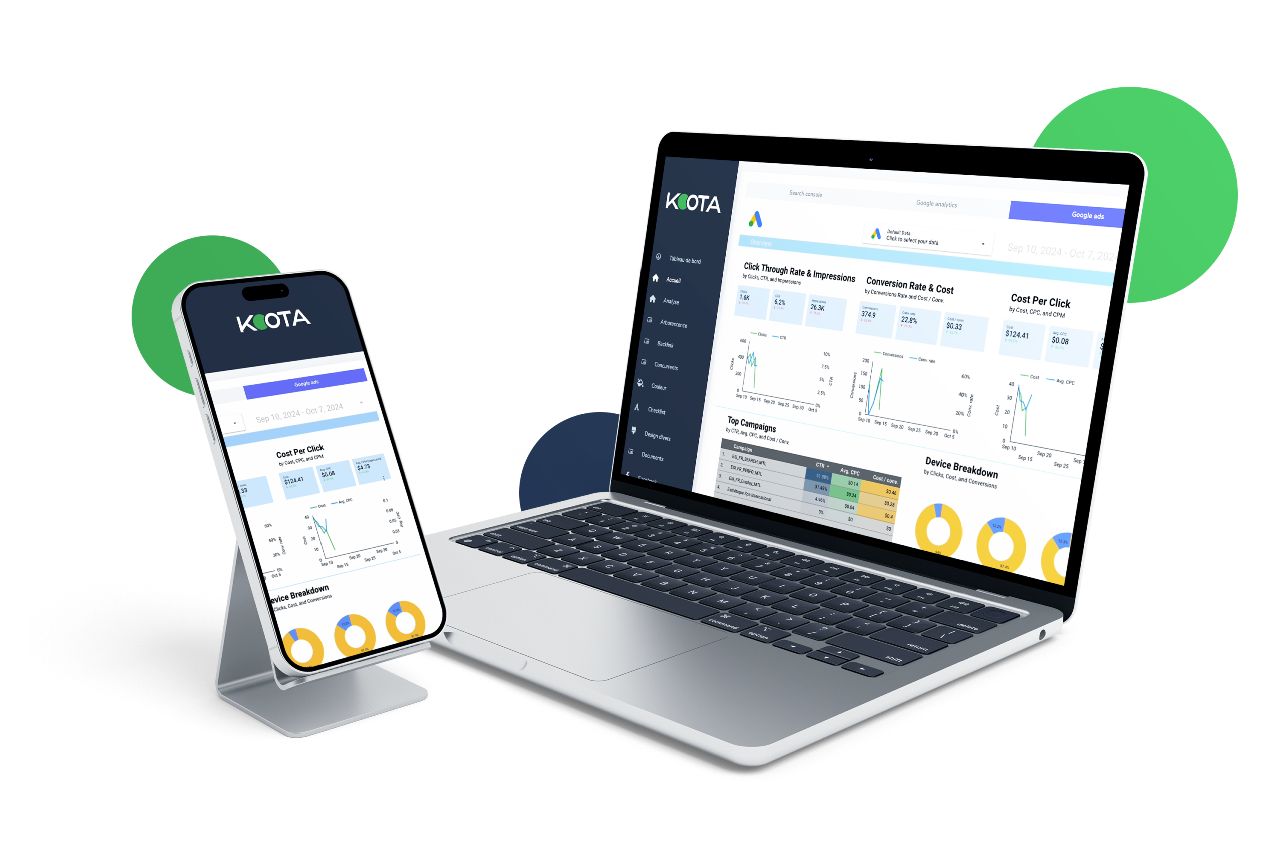 Suivi des conversions marketing avec Koota